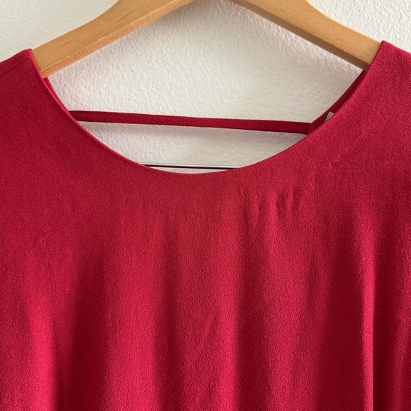 IRO Broken Open Back Relax Long Sleeve Red Mini Dress size 36/US 4 - Picture 7 of 16